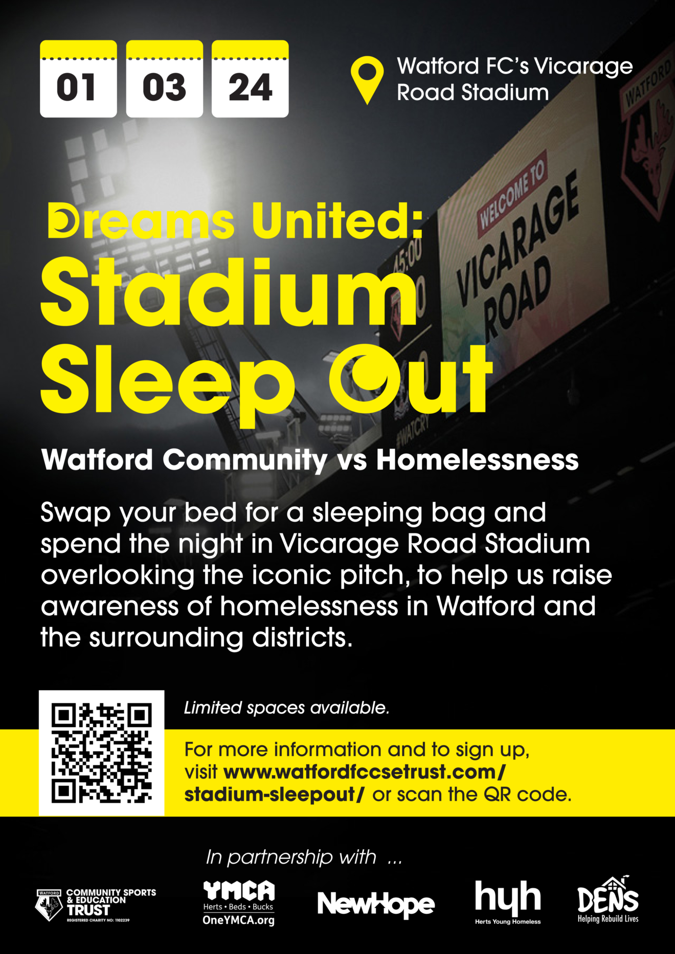 Wolverhampton Sleep Out Dreams United- Stadium Sleep out – Townsend Church of England School