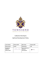 Collective Worship & Spritual Development Policy
