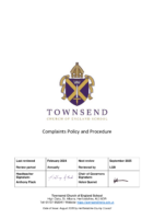 Complaints Policy and Procedure