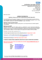 Letter to Parents – Immunisations DTPM – Mar25 – EE117555 Townsend VA Church of England