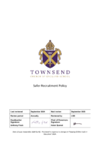 Safer Recruitment Policy