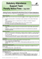 Statutory Attendance Support Team Penalty Notice Fines