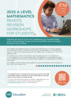 ‘A’-level Maths revision workshops, April 2025