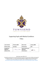 Supporting pupil with medical conditions policy