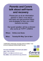 Parents and Carers talk about self harm