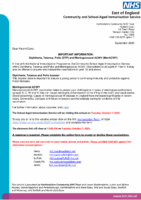 Letter to Parents – Immunisations DTPM – Oct25 – EE117555 Townsend VA Church of England