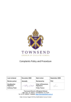 Complaints Policy and Procedure