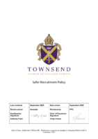 Safer Recruitment Policy