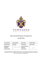 Admission Arrangements 2027-28