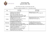 Clubs Timetable Spring 25 26