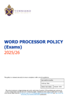 Word Processor Policy 25-26